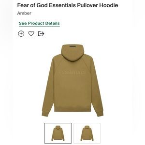 Fear of God Unisex Pull Over Hoodie Amber